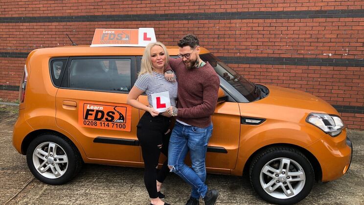 [FakeDrivingSchool] - Outdoor Sex with Blonde and Brunette - Amateur Fun - Dean Van Damme - Louise Lee