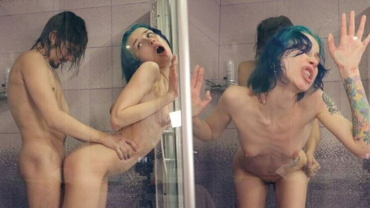 [PornForce] - Petite Laruna Mave's Small Tits in a Hardcore Shower - Laruna Mave