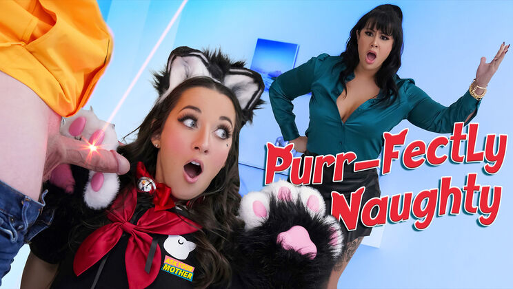 [AskYourMother] - Stepmom Freya & Neko Misty Meaner Spank & Fuck Horny Step Son - Freya Von Doom - Jimmy Michaels - Misty Meaner