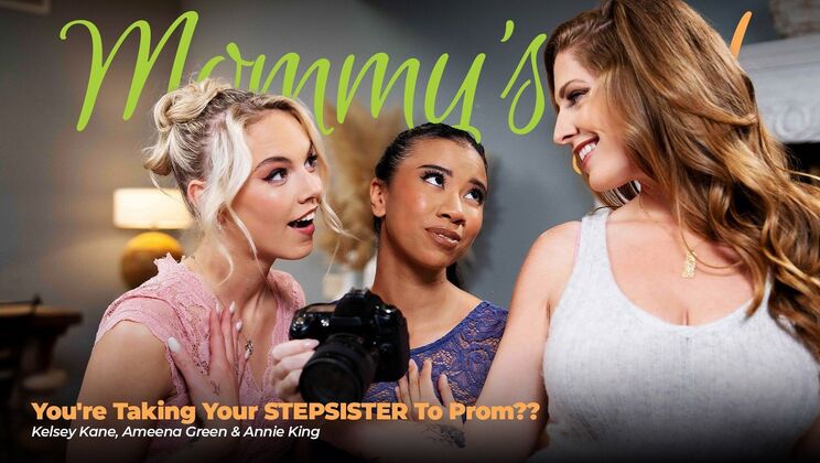 [Girlsway] - Stepsister Gets Seduction Tips from Stepmom at Prom - Ameena Green - Kelsey Kane - Annie King