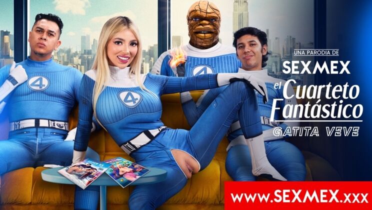 [SEXMEX] - Gatita Veve – Blonde Big Ass Chick in Erotic 4-Some - gatita